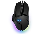 SVEN RX-G975 Gaming, Optical Mouse, 200-10000 dpi, 9+1 buttons (scroll wheel),  DPI switching modes, Two navigation buttons (Forward and Back), RGB backlight, Soft Touch coating, USB, 1.8m, Black